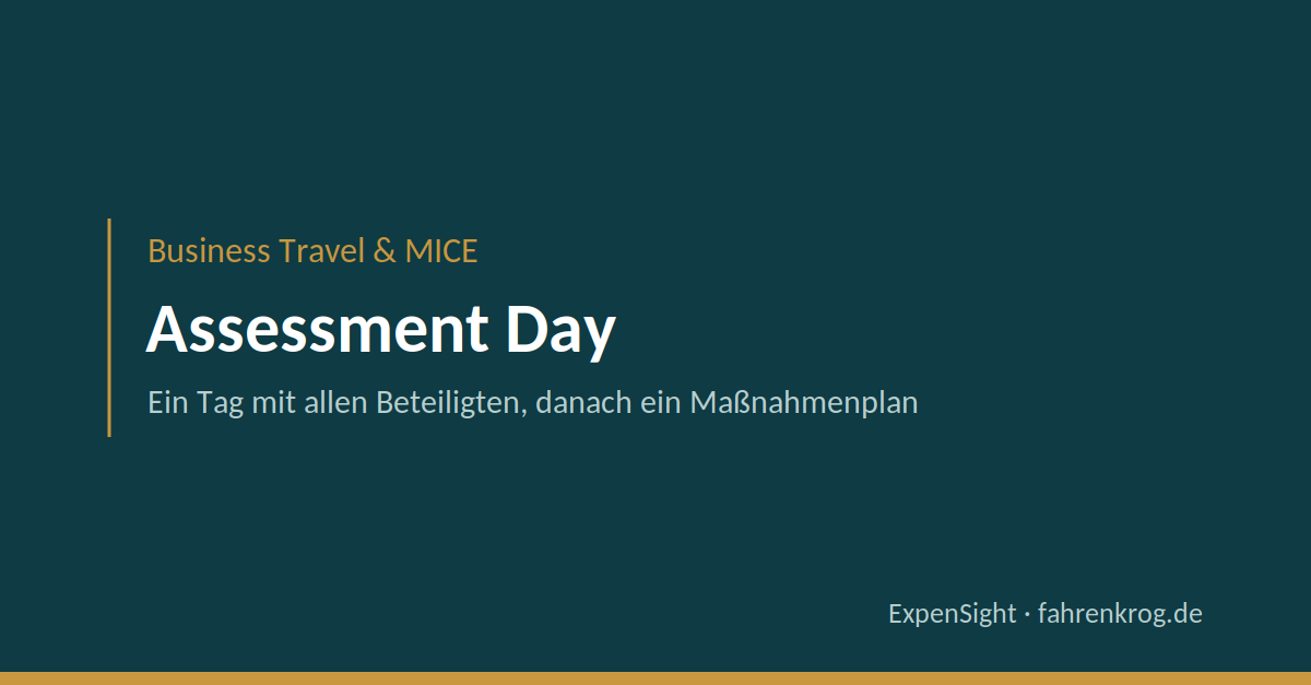 Grafik zum Business Travel und MICE Assessment Day von ExpenSight
