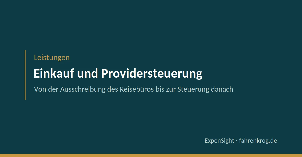 Grafik zur Leistung Einkauf und Providersteuerung von ExpenSight